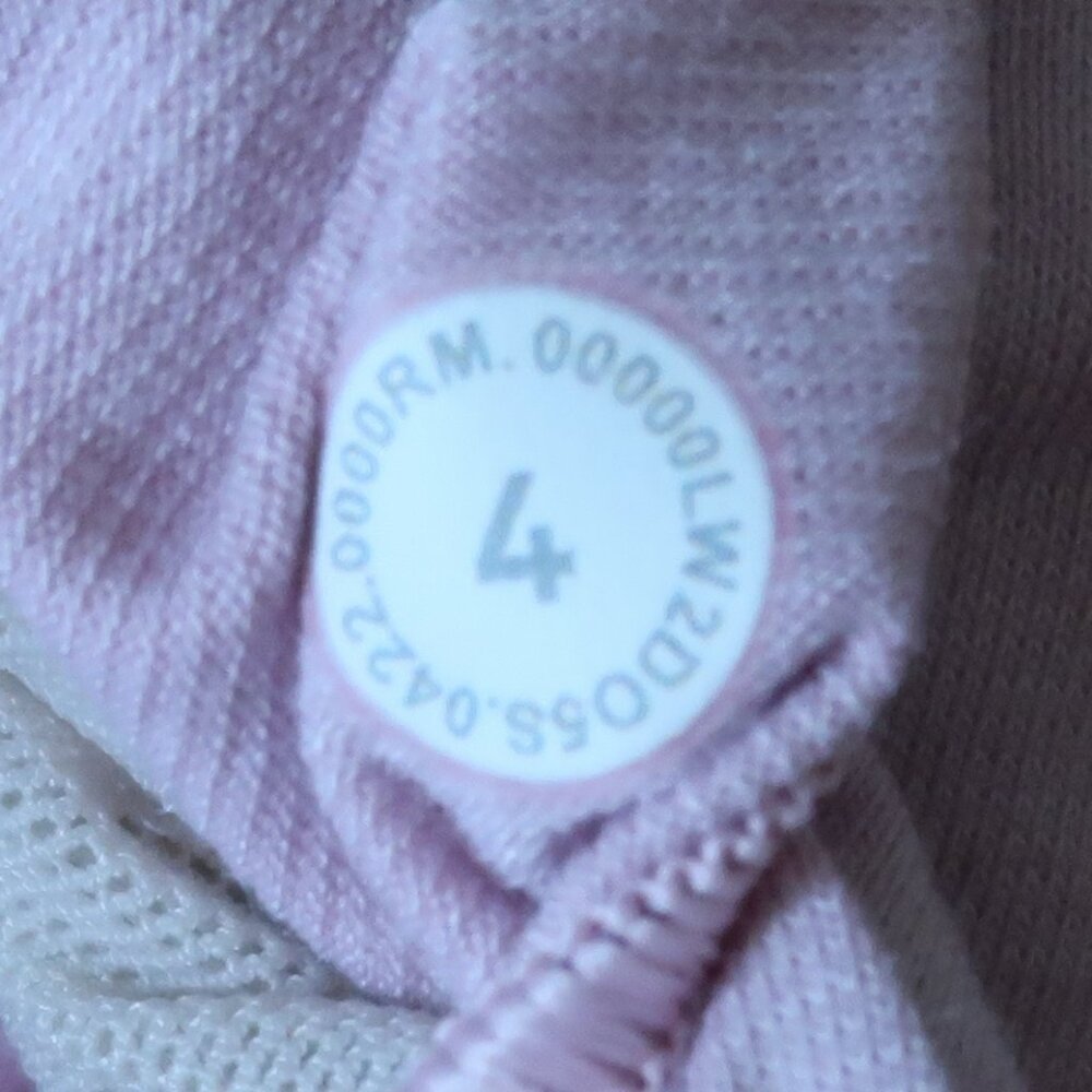 Lululemon Ribbed Nulu Asymmetrical Yoga Bra size 4 in Pink Peony